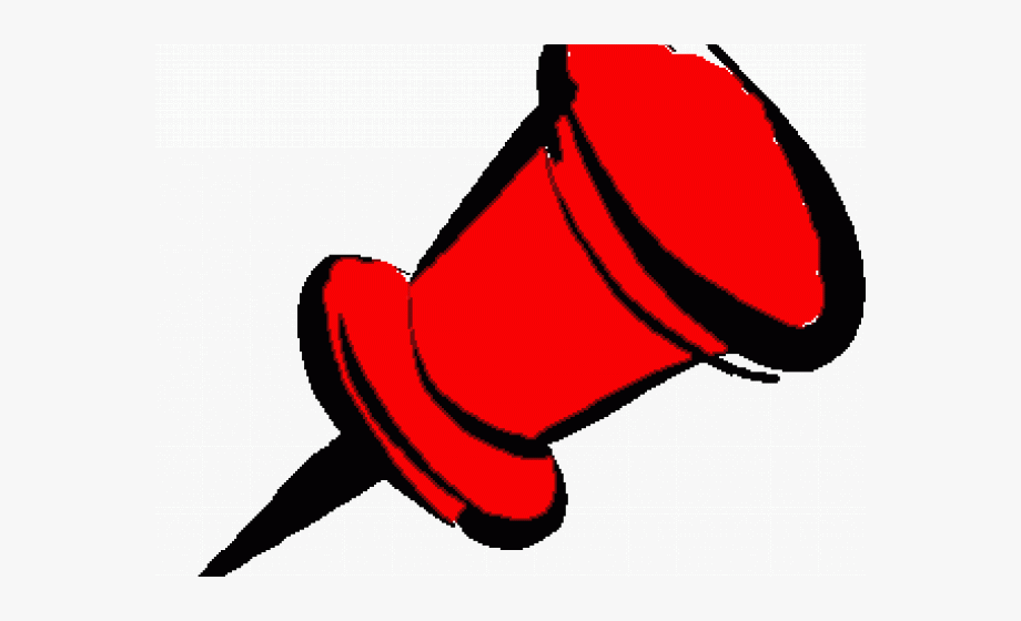 Red Push Pin Clipart