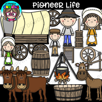 Pioneer life clipart.