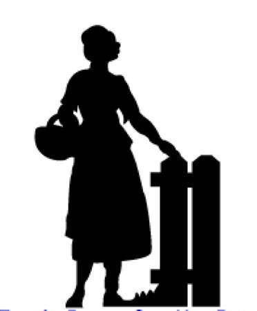 Pioneer woman silhouette.