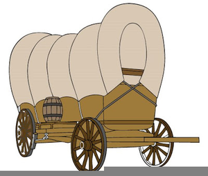 Pioneer covered wagon.