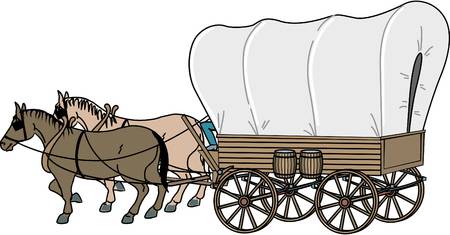 Pioneer wagon clipart