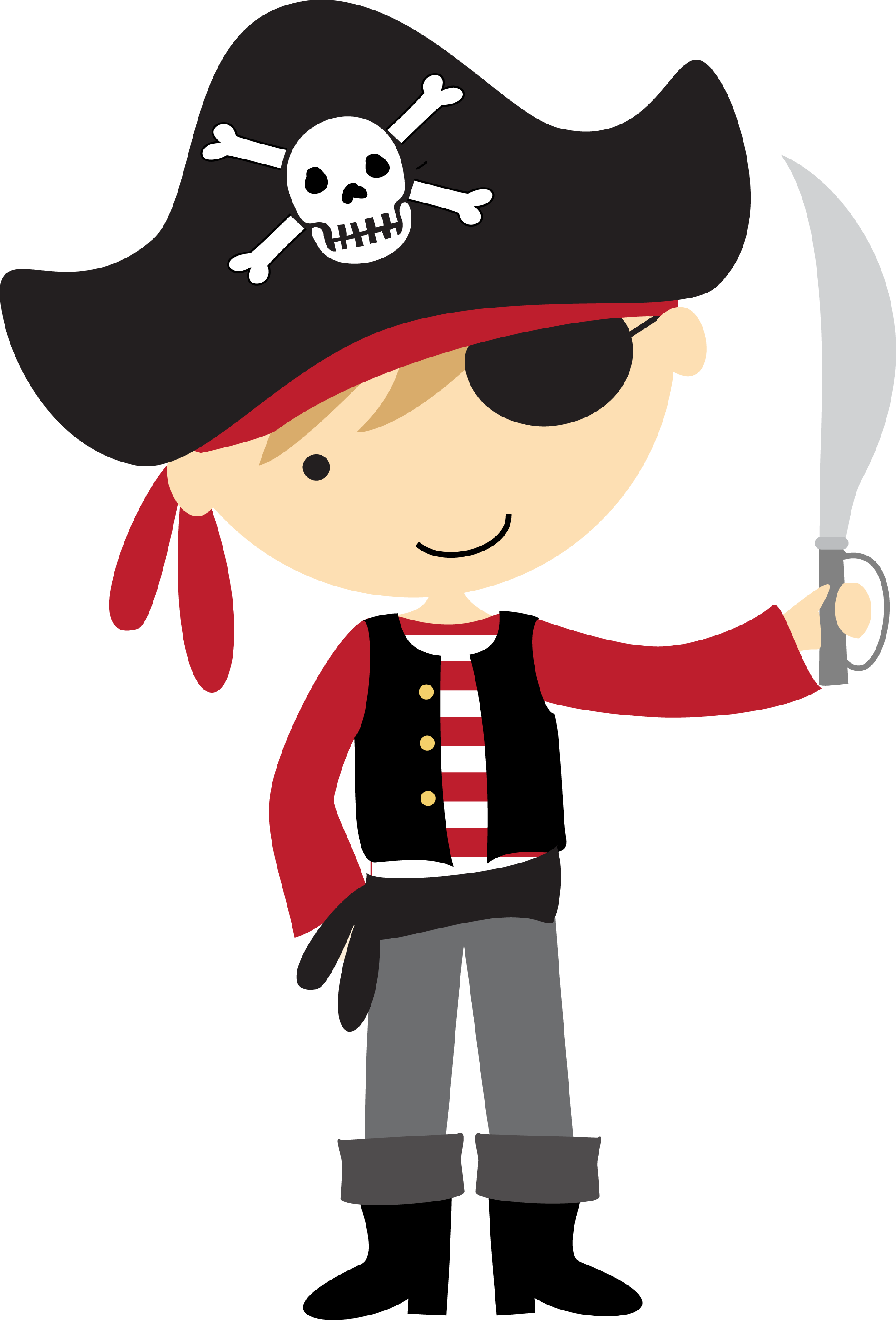 Cute pirate clipart.
