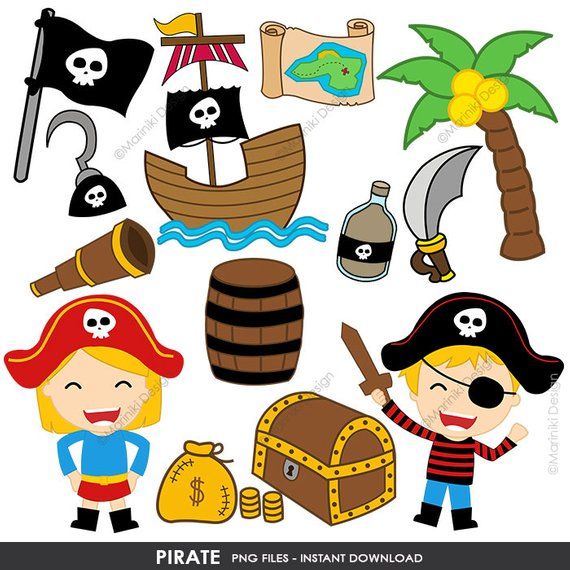 Pirate Clipart, Cute Pirates Clip Art, Pirate Boy Girl Clip