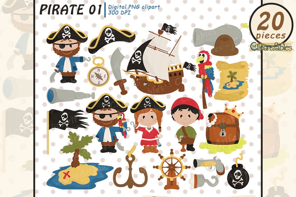Pirate clipart ahoy.