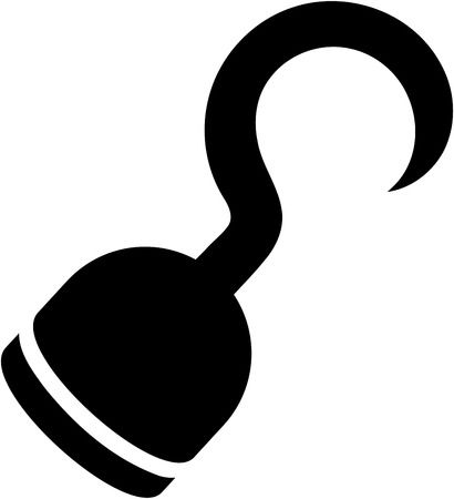 Pirate hook cliparts.