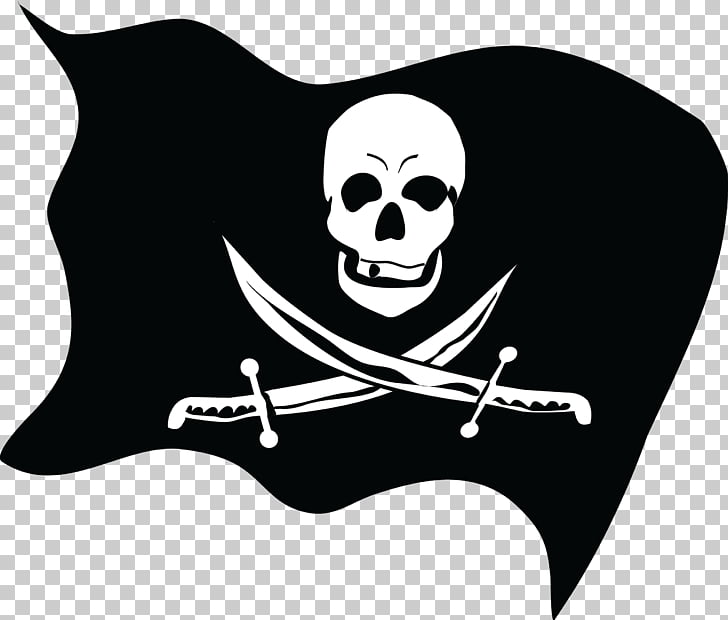 Jolly Roger Piracy Flag, Pirate flag PNG clipart