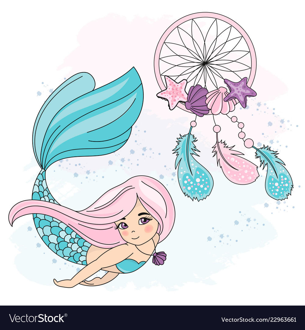 Mermaid dreamcatcher sea.
