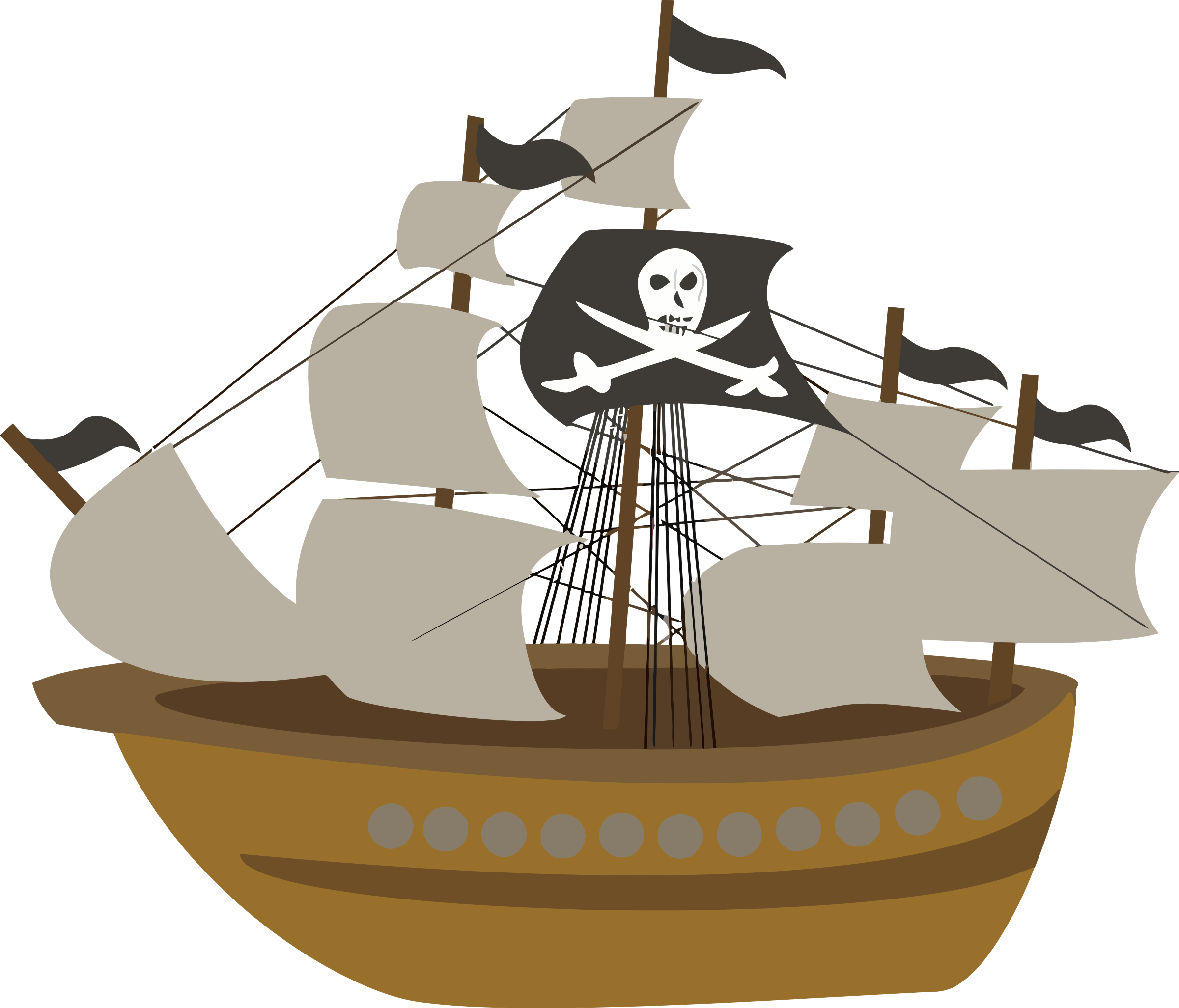 Pirates clipart boat, Pirates boat Transparent FREE for