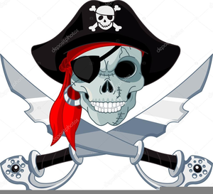 Pirate clipart skull.