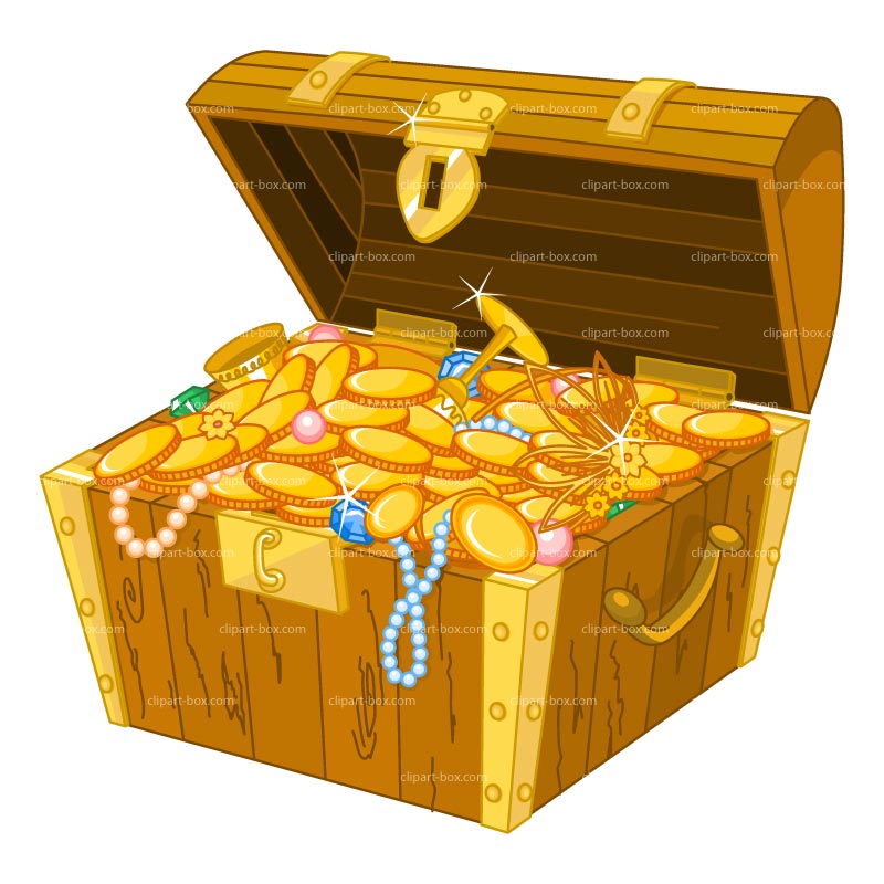 Pirate treasure chest clipart