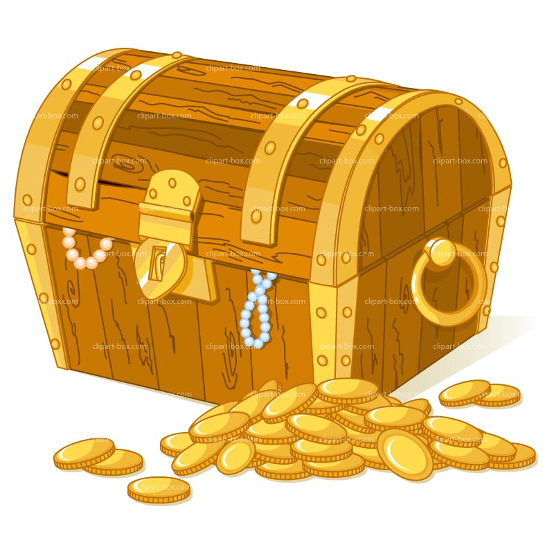 Treasure chest pirate treasure clipart