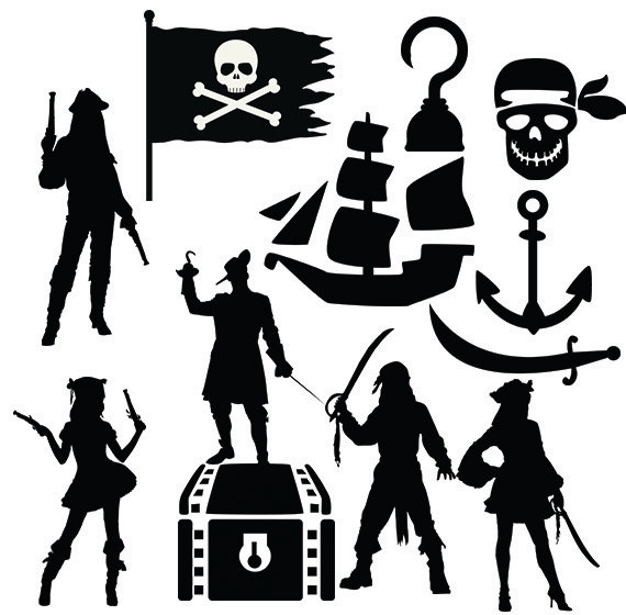 Pirates svg clipart silhouette
