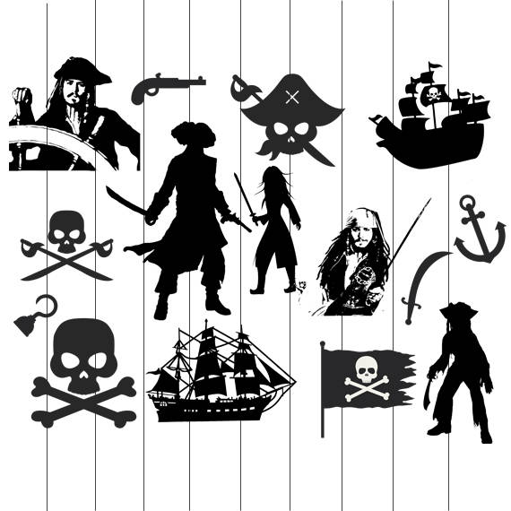 Pirates of the Caribbean Clipart svg, Digital download, Jack