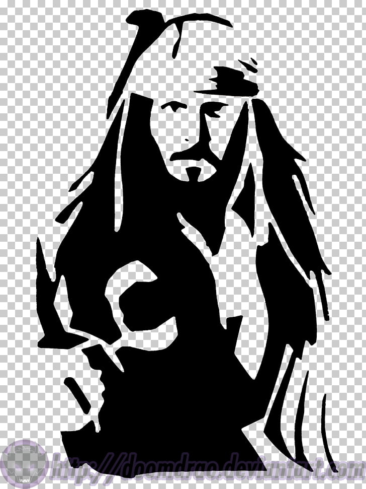 Jack Sparrow Stencil Pirates of the Caribbean , pirate