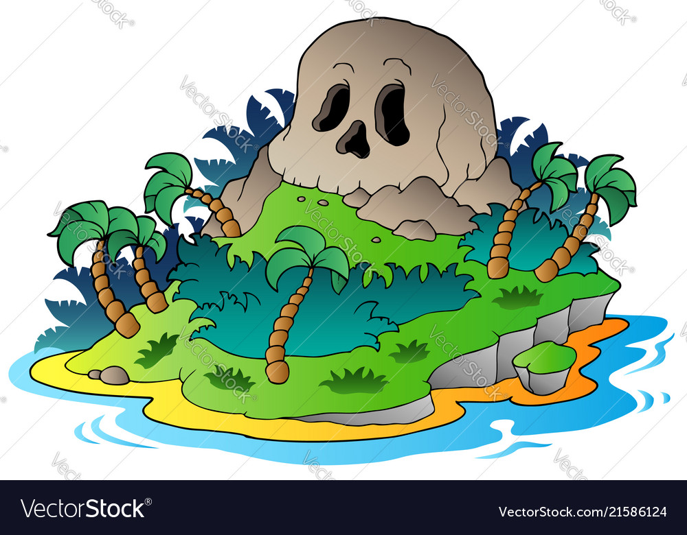 Pirate skull island.