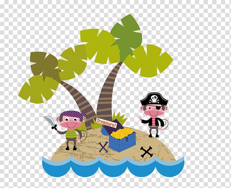 Cartoon Piracy, Pirate Island transparent background PNG