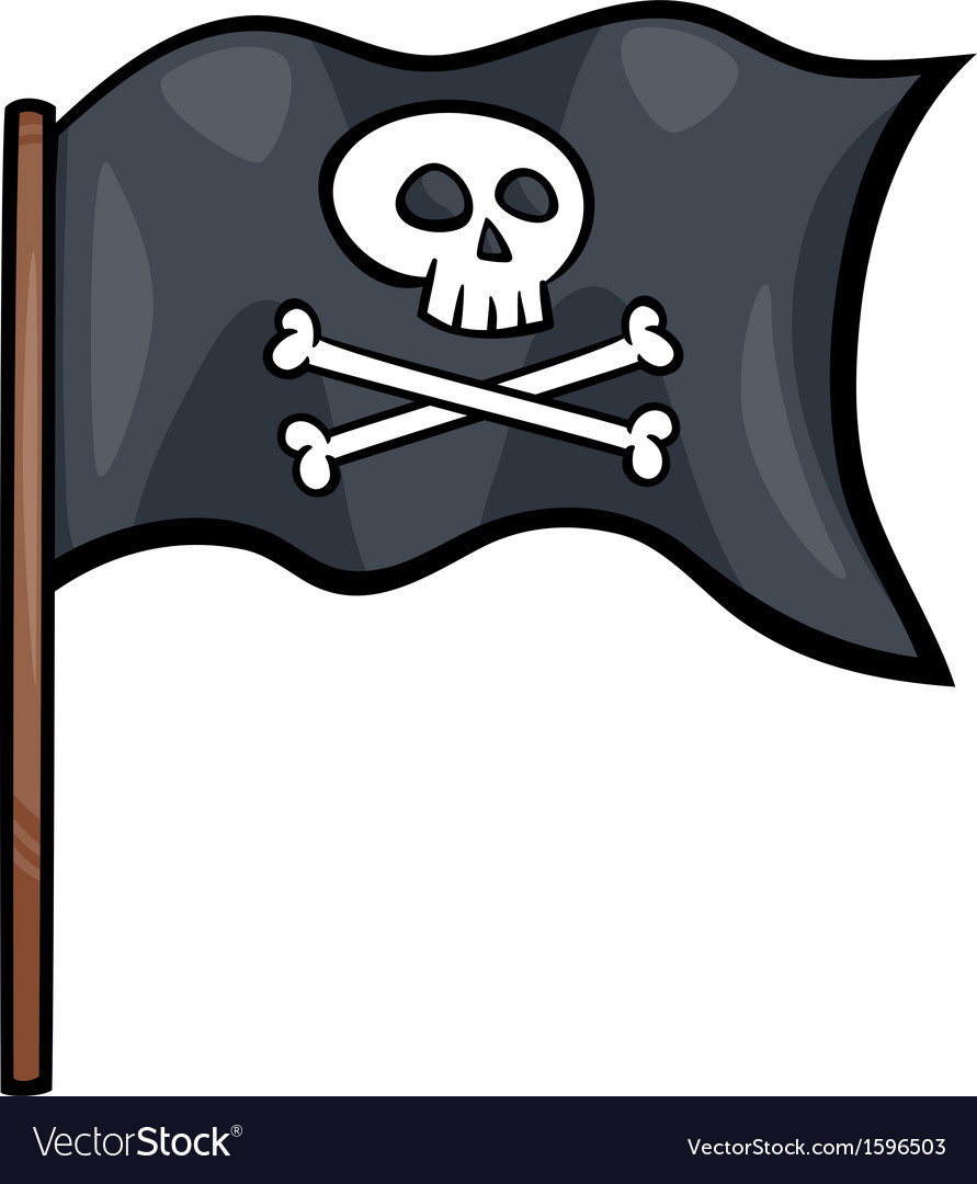 Pirate flag cartoon.