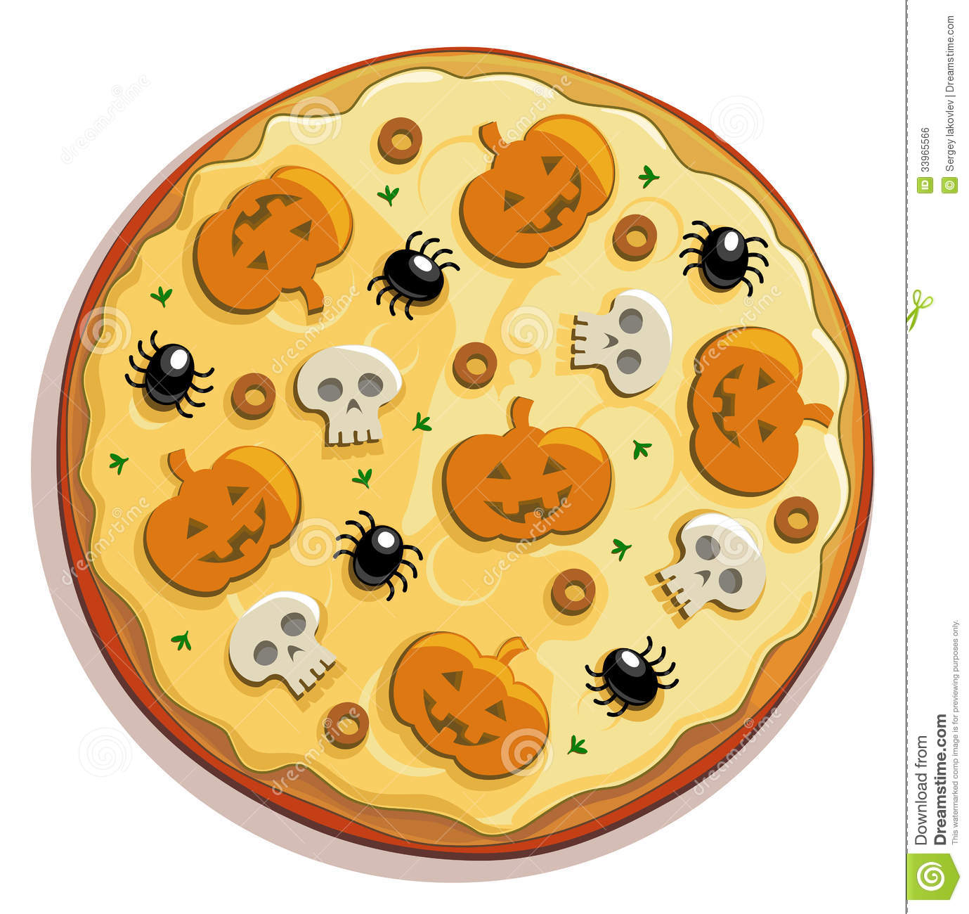 Halloween pizza clipart.