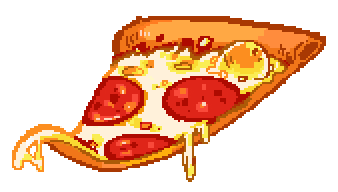 Pizza melting sticker.