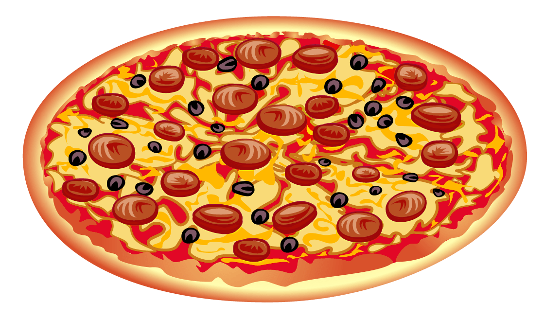 Pepperoni pizza clipart.