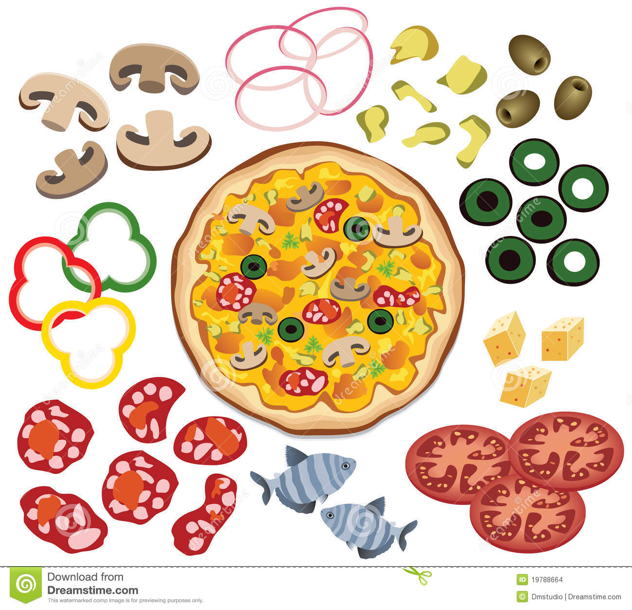 Pizza Toppings Clipart