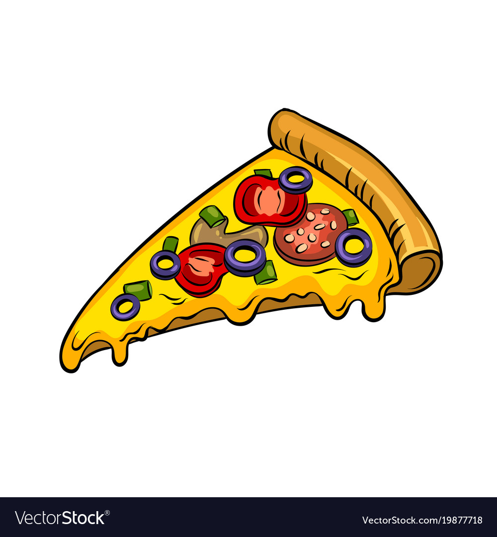 Slice of pizza pop art
