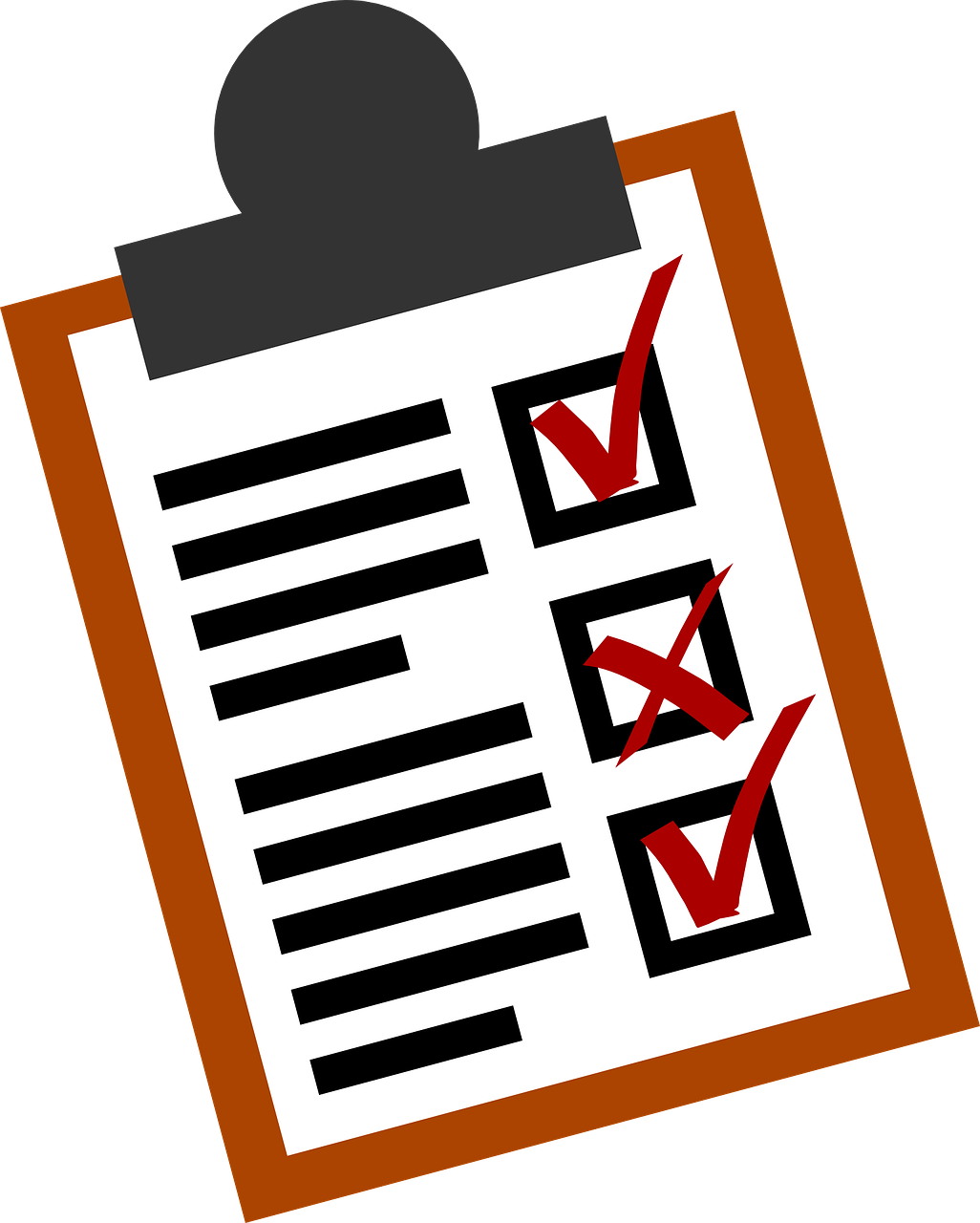 Collection checklist clipart.