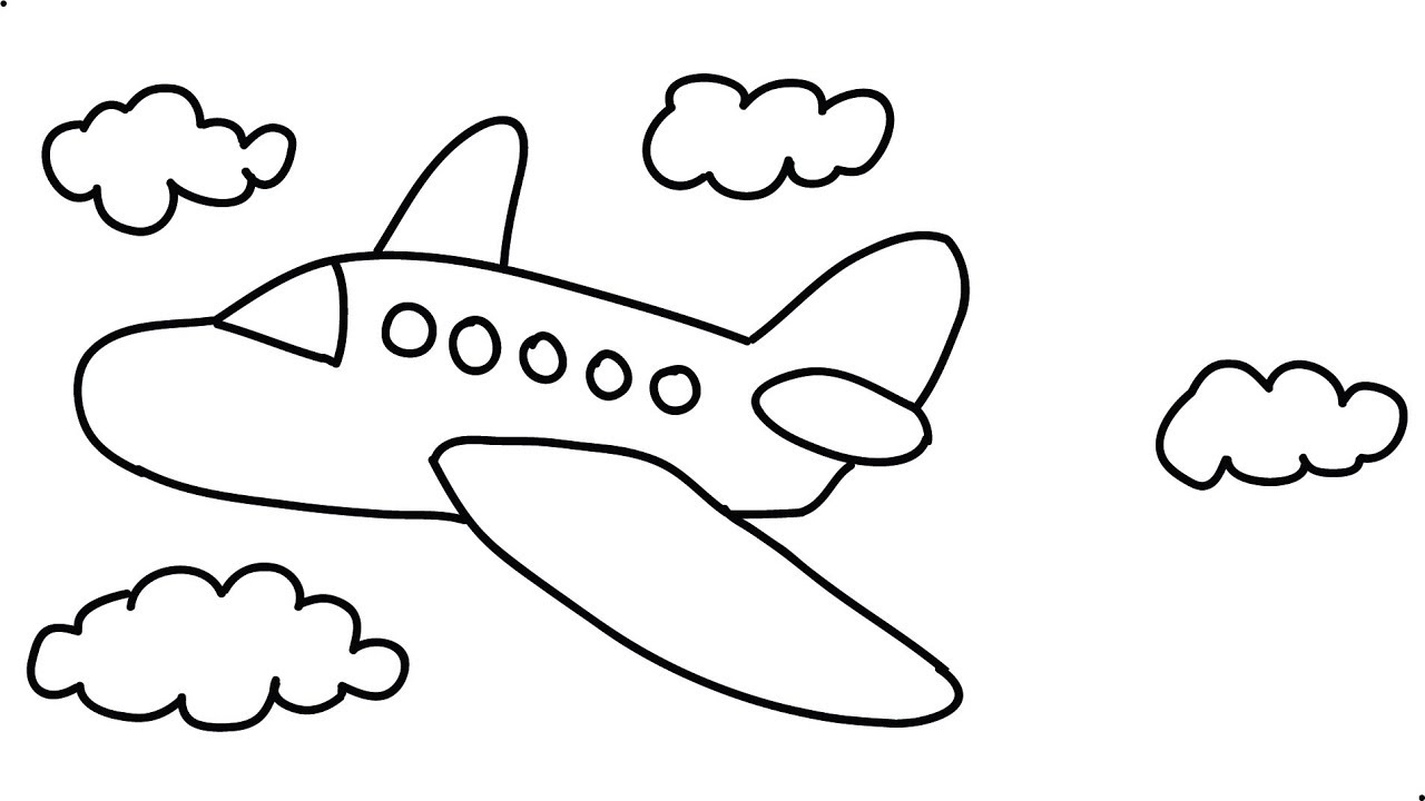 How draw airplane.