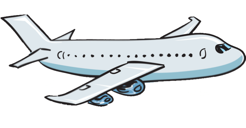Animated plane cliparts.