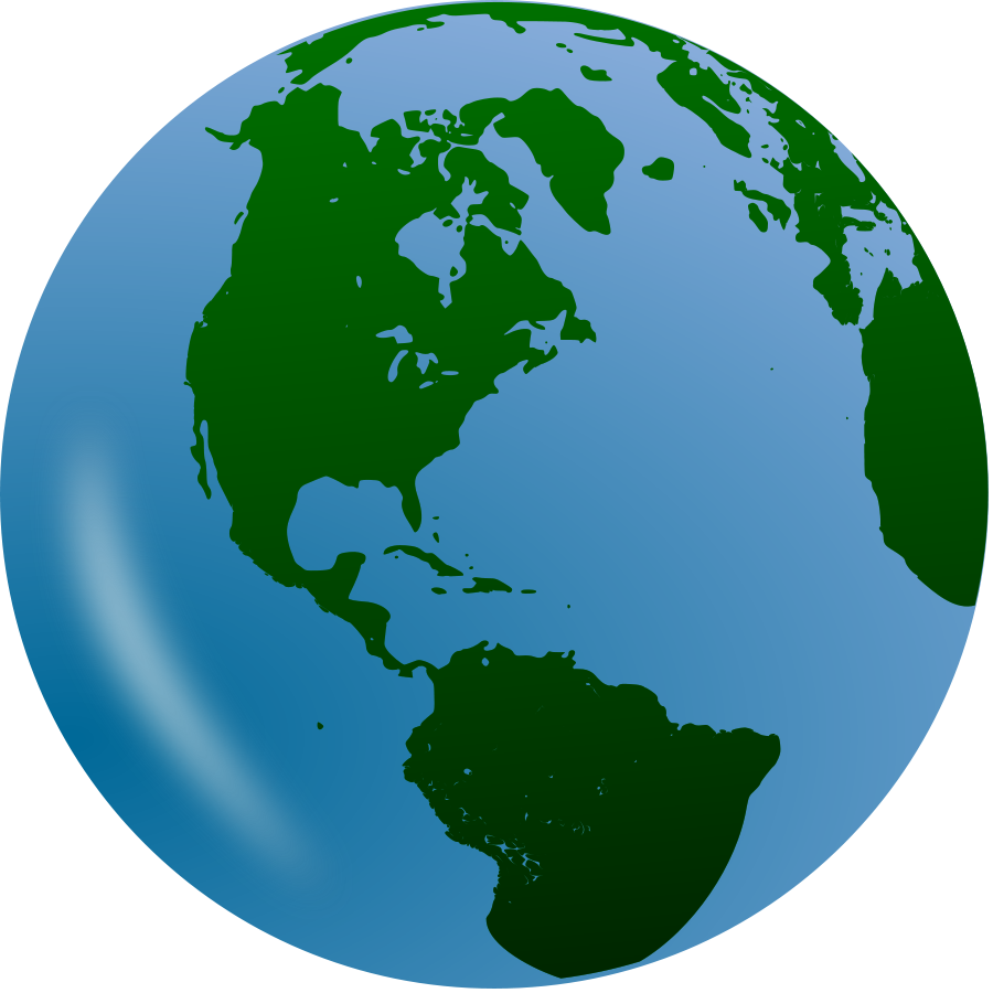 Planet earth clipart animated globe pencil and in color