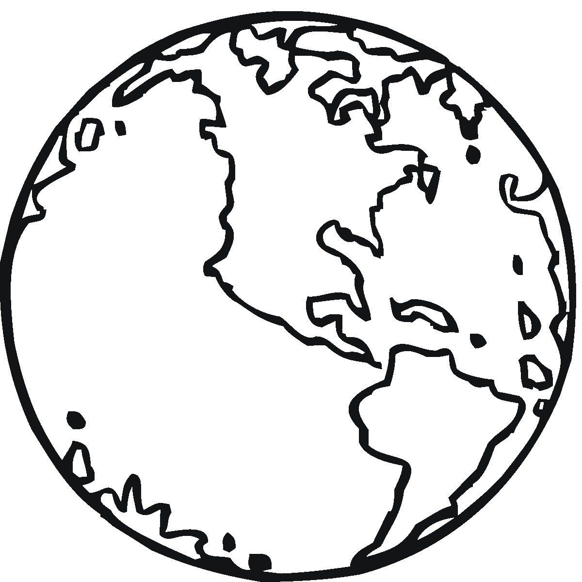 planet earth clipart coloring