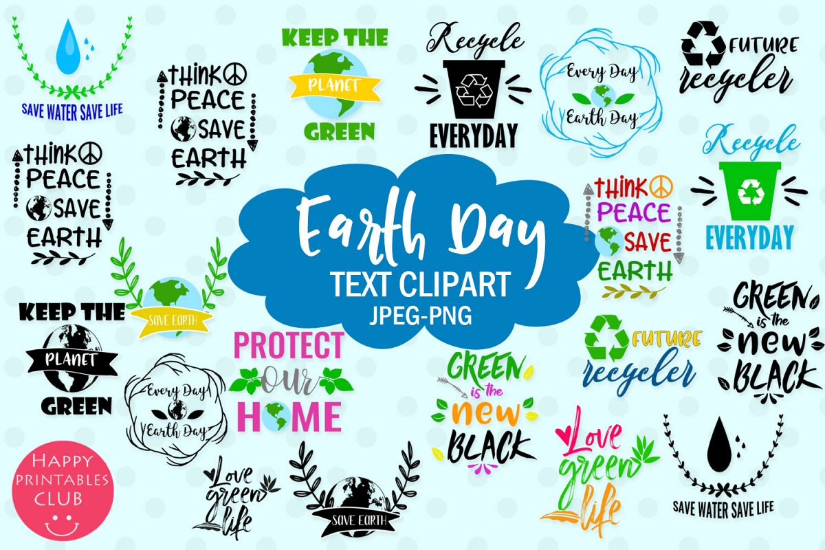 Earth day text.