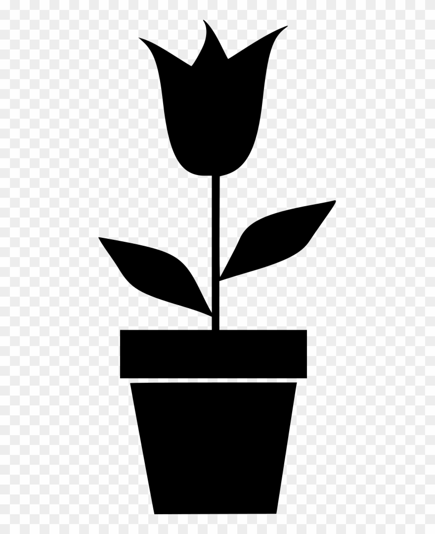 Potted plant silhouette.