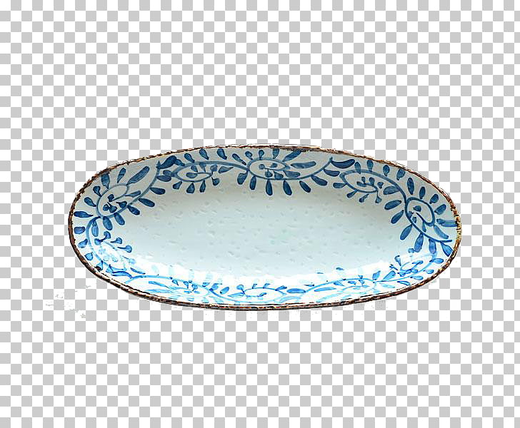 Ellipse Oval Ceramic Plate, Oval plate PNG clipart
