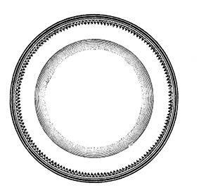 Antique Plates clip art in Black and white