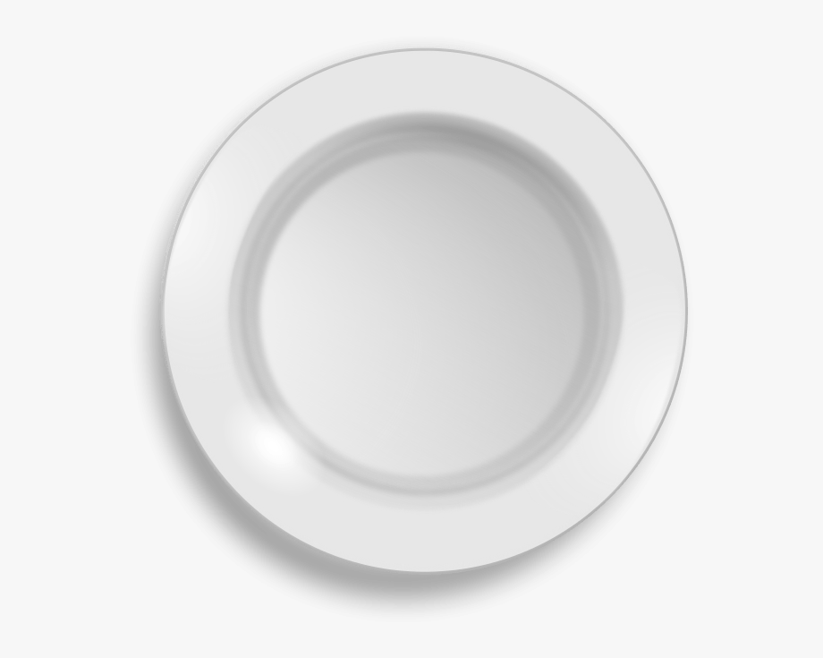 Dinner Plate Black And White Clipart