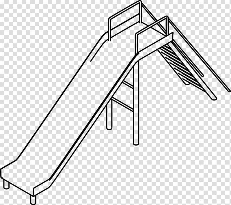 Drawing playground slide.
