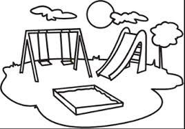 School Playground Clipart Black And White