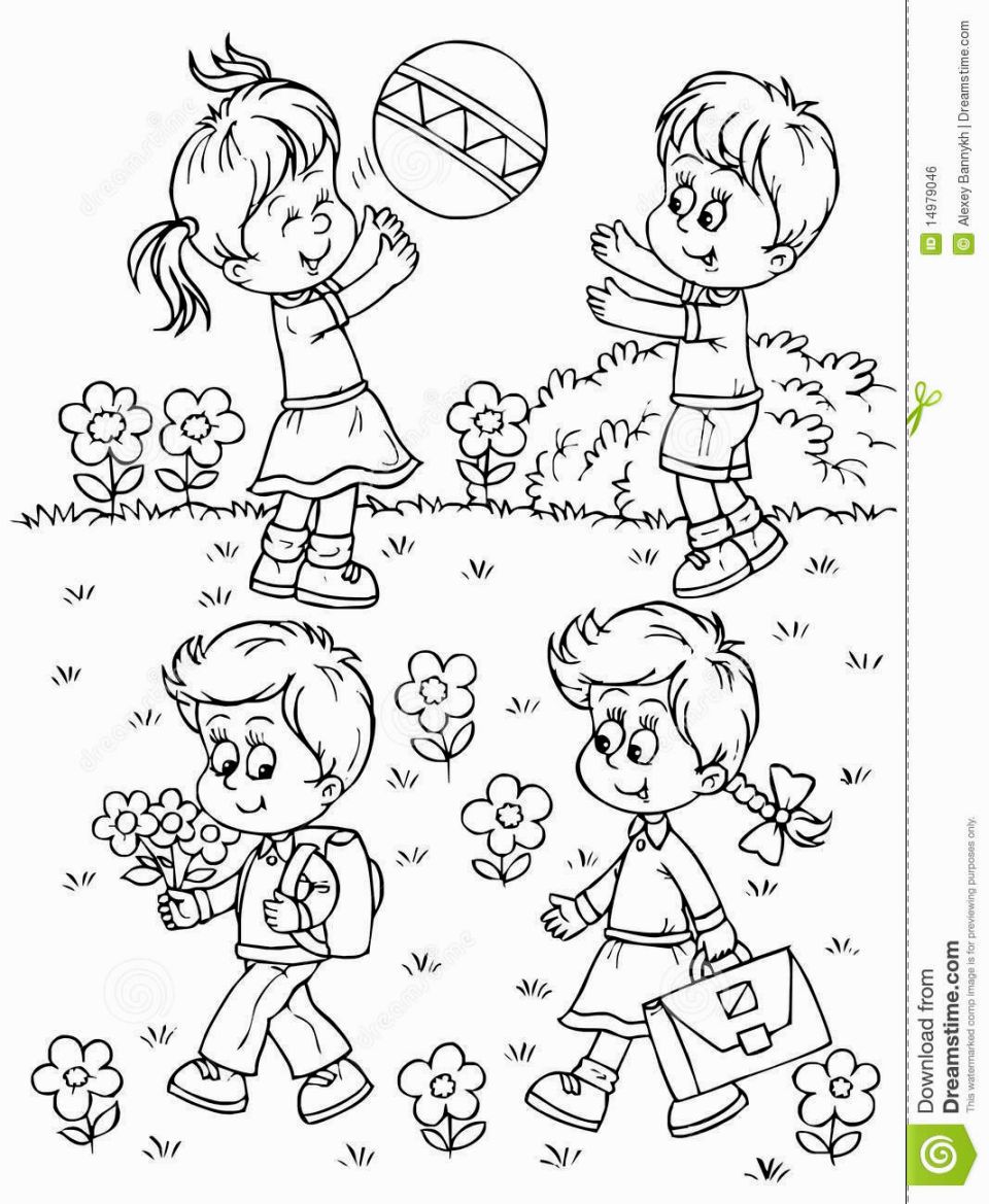 Playground coloring pages.