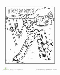 Playground coloring page.