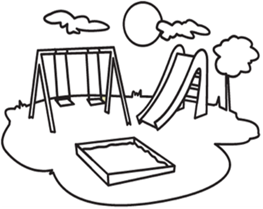 Playground clipart black and white simple pictures on
