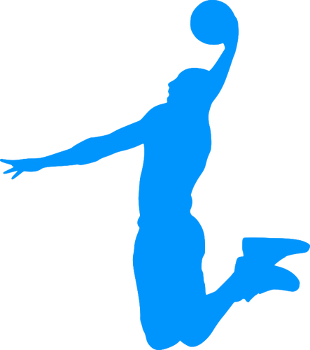 Basketball player blue.