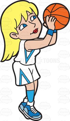 Girl basketball clipart.