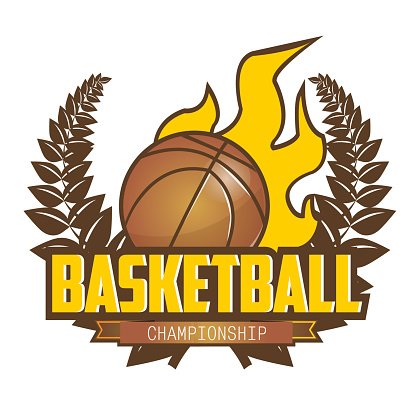 Basketball Championship Logo With Ball premium clipart