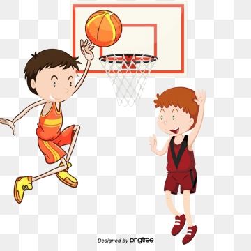 Playing basketball kids.