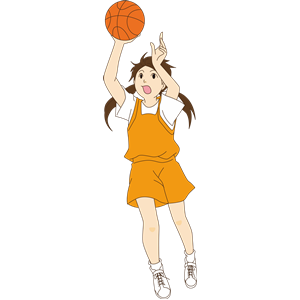 Girl playing basketball clipart, cliparts of Girl playing