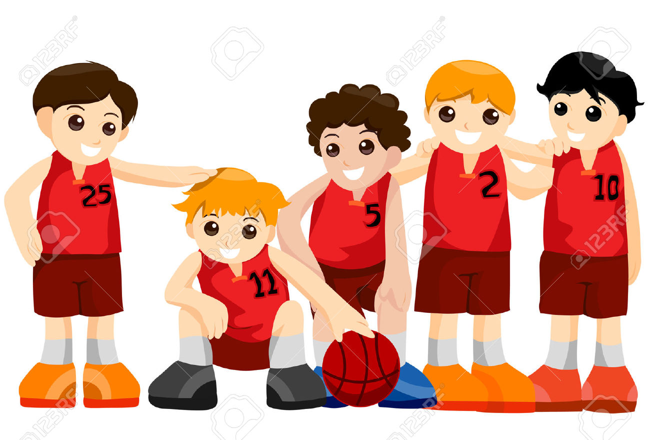 Basketball team clipart.