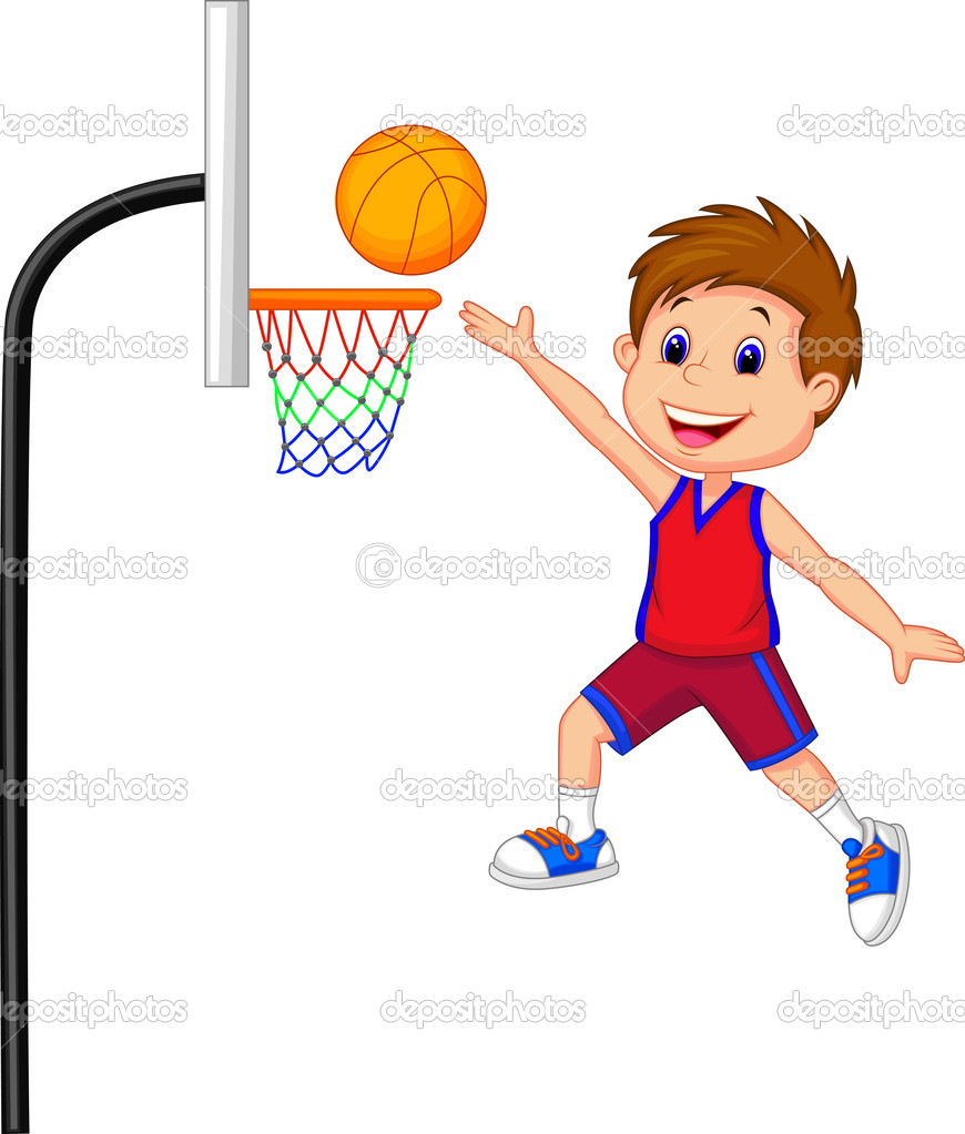 Playing basketball clipart
