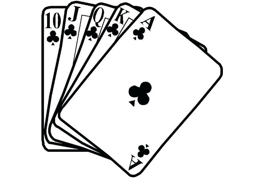 Playing Cards Black White Contract Bridge Card Game Clip Art