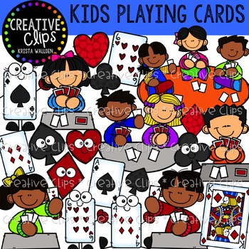 Kids playing cards.
